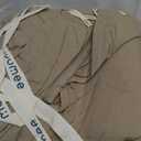 MooMee Bedding Duvet Cover Set 100% Washed Cotton Linen Like Textured Breathable Durable Soft Comfy (Solid Light Camel, Queen 90"x90")