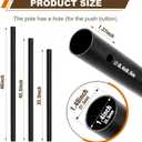 1 Pack 1.5'' Dia Umbrella Replacement Lower Pole, Heavy Steel Patio Umbrella Bottom Pole Replacement, 1.7 mm Thickness, No Bullet Buckle Outdoor