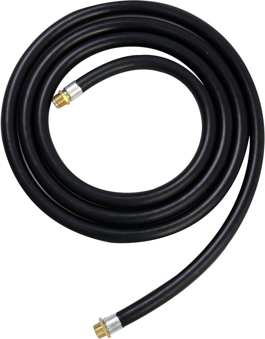 3/4 Inch x 14 FT Fuel Transfer Hose W/360 Fuel Swivel Connector NPT Copper Fittings High Pressure (300 PSI) Compatible Fuel Nozzle Fuel Pump for DiDiesel Fuel,Gasoline,Kerosene
