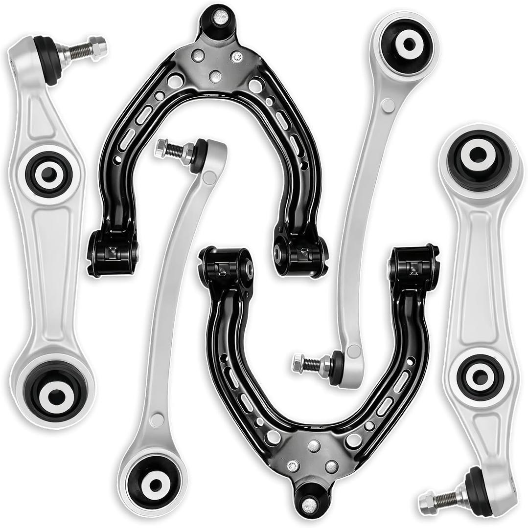 6PCS Front Rearward Forward Lower Upper Control Arm Fit for Compatible With Tesla Model S 2012 2013 2014 2015 2016 2017 2018 2019 2020 2021 OE# 1043966-00-A 1041570-00-B 1048951-00-B