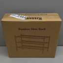 Kitsure Bamboo Wooden Shoe Rack for Closet - Stackable Shoe Organizer with Modular Structure, Space-Saving Shoe Shelf for Entryway, Living Room, Bedroom, 26.8" Wide - 3 Tiers, Black