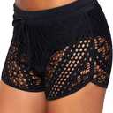 Lopie Women Board Shorts Bikini Bottom Swimsuit Skort Swim dress (Medium, Black72)