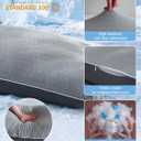YZ HOME Cooling Body Pillow for Adults, Cold Touch Fabric,Blue Shredded Memory Foam, Support for Side Back Stomach Sleepers, Removable Washable Cover(Dark Grey,20x54 inch), 20 Inchx54 Inch