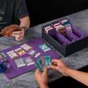 Card Deck Box for Comes with 3 velvet divider cards, PU Leather Strong Magnet trading card storage box Holds over 1800 Magic Commander deck cards, MTG, YGO, PKM and Sports Cards