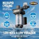 2026 Upgraded RV Water Pump, 12V 6.0 GPM High-Flow, Ultra-Quiet 70 PSI Self-Priming Diaphragm Pump with Adjustable Pressure Switch & Strainer for RV, Marine, Camper, Boat (Run-Dry Safe)