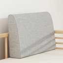 Couch Back Cushions Pillows, Wedge Pillow for Couch & Bed, Back Lumbar Support Pillow, High-Density Foam Backrest Cushion with Linen Cover for Back Pain Relief (20''x19.2''x6'', Medium Grey,