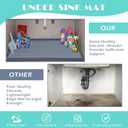URMONA Waterproof Silicone Under Sink Mat 31'' x 22'' Shelf Liner for Kitchen and Bathroom, Cabinet and Counter Protector, Storage and Organizers, Litter Mat, Pet Cat Puppy Essentials(Dark Grey)