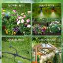 240FT Drip Irrigation System Kits - Automatic Garden Watering Sprinkler with 1/2 & 1/4 inch Tubing Hose Patio Misting Plant Irrigation Water Equipment Quick Connector for Greenhouse Flower Beds Lawn