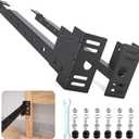 Bed Frame Footboard Extension Brackets Set Attachment Kit,Universal Bolt-on Footboard Extension Brackets Will Fit Most Twin,Queen and King Bed Frames