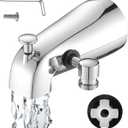 Slip On Tub Spout with Diverter & Integrated Shower Hose Connection for Convenient Water Control, Bathtub Faucet Spout Replacement, Fits 1/2" Copper Tube, Hex Wrench Included, Easy to Install