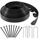 Landscape Edging 2 Inch X 66 FT Garden Edging Border with 60 Metal Spikes + 60 PE Spikes for Lawn,Flower Bed,Yard,Paver,Garden Playground, Fence, Pathway Edging Landscaping
