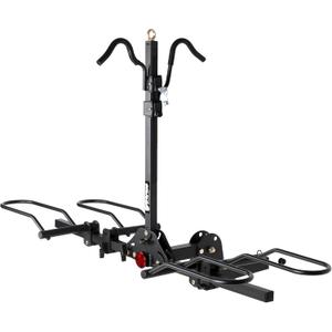 Young 200 lbs. Capacity Hitch Mounted 2-Bike Rack with Lock for Standard, Mountain, Fat Tire Bikes, fit Car, SUV, Van, RV, Trailer, Truck