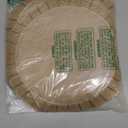 Gejoy 18 Pcs Round Burlap Placemats Wood Bead Napkin Rings with Dinner Napkins Cloth, Jute Heat Resistant Placemats Boho Wooden Rings for Plates Wedding Dining Table