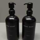 Prus Waso Matte Black Soap Dispenser Set, Kitchen Soap Dispenser Set with Black Stainless Steel Pump, Perfect for Kitchen Decor and Accessories. (Black)