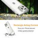 2 x Clear Rectangle Case Compatible with iPhone 14 Pro Max 6.7 inch 2022, 360 Full Body Coverage Hard PC + Soft Silicone TPU 2 in 1 HD Clear Shockproof Cover, Protective Transparent Case