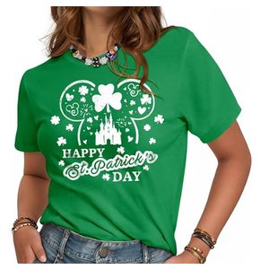 New Disney Logo St. Patrick's Day Vacation Trip Matching T-Shirt, XL