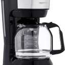 Amazon Basics Coffee Makers, 12-Cup Coffee Machines with Reusable Filter, Coffee Pots, Black & Stainless Steel (12-Cup)