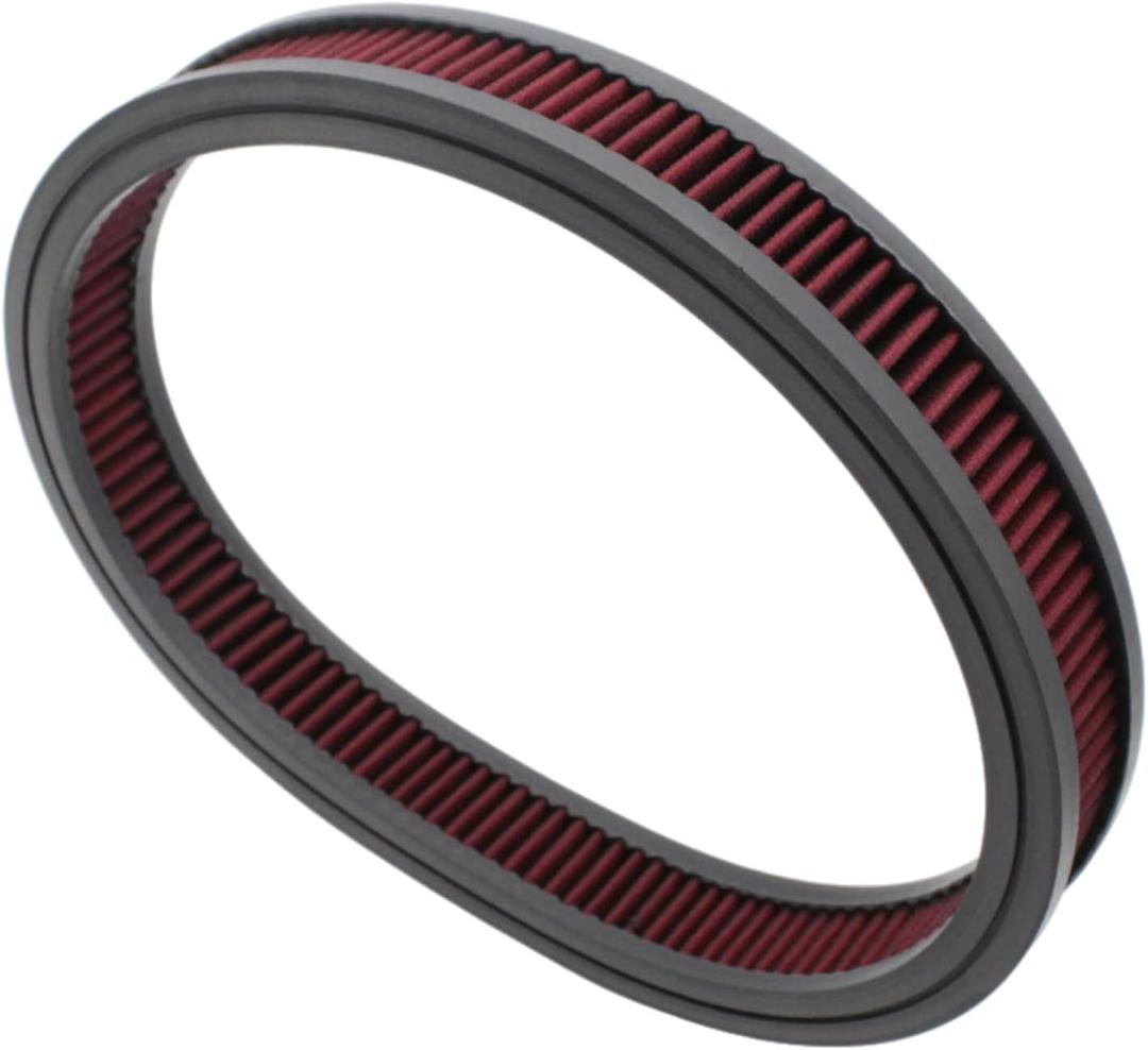 14" X 2" Air Filter Element Air Cleaner High Flow Replacement Washable and Reusable Round Cotton Fiber - Fits for Buick Chevrolet GMC Mopar Oldsmobile Pontiac-Red