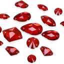 DONGZHOU Sew On Rhinestone,Mix Shape Flatback Sew On Beads with Holes Glass Rhinestones Crystal Gems Sewing Stones for Clothes, Garments, Dress and ShoesSiam