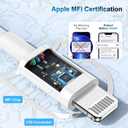 TUMABER 5 Pack Apple MFi Certified iPhone Charger Cable 3Ft, Lightning to USB Cord 3 Foot, 2.4A Fast Charging,Apple Phone Long Chargers for 13/12/11/11Pro/11Max/ X/XS/XR/XS Max/8/7/6, White