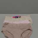 Maidenform womens Microfiber Bikini Underwear, Mid-rise Bikini Panties, 3-pack (X-Large, Almond Lace/Evening Blush Lace/Pretty Blush Lace)