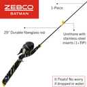 Zebco Youth Floating Spincast Reel and Fishing Rod Combo, Pre-Spooled with 6-Pound Cajun Line