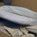 Dwanton Orthopedic Dog Bed for Large Dogs with Gel Memory Foam, Waterproof Dog Sofa, Washable Pet Bed with Four Sided Bolster Cushion, Removable Cover & Non-Slip Bottom, 42", Beige (Large(42 x 31 x 6.5 inch))