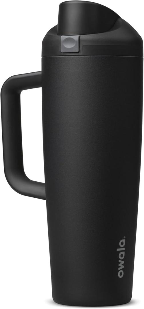 Owala FreeSip Tumbler Stainless Steel Water Bottle 30 oz Very, Very Dark
Triple-Layer Insulation | Leak-Proof Lid with Push-Button | Double Threaded Lid for Left and Right Handed Drinking