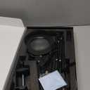 NOEVSBIG Magnifying Glass Desk Lamp with 3-Section Swing Arm and Big Clamp, Magnifying Glass with Light and Stand, 10X Wide Desk Magnifier Light for Reading/Office/Crafting/Close Work