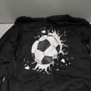 NEW 8-14Y Boys Soccer Hoodie Graphic Pullover Sweatshirt for Sports Fans (12 Years, Black)
