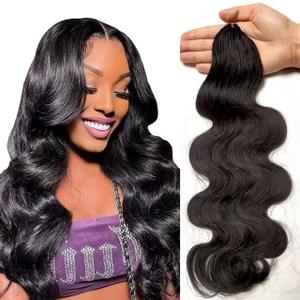 Pre-Separated Crochet Knotless Hair Extensions Body Wave Feather Crochet Human Hair Seamless Reusable for Women Hair 14inch 120g 100strands