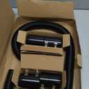 48" Flexible Radiator Hose Stainless Steel Universal Water Hoses Adapter Coolant Radiator Hose Kit With 4Pcs Chrome Caps (8 Clamps, Black)