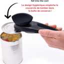 Starfrit MightiCan Can Opener - Safe - Holds Lid and Leaves No Sharp Edges on Lid - Comfort Grip - Heavy Duty Non-Slip Knob - Blue