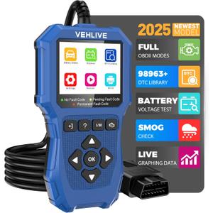 Motorcycle System Diagnostic Measurement Tool, Moto OBD2 Scanner with Voltage Test, Motorcycle Fault Code Reader with Quick Test Compatible for Yamaha, Honda, Kawasaki, Generation, KYMCO, SYM