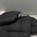 Chair Cushions for Dining Chairs Set of 6, Kitchen Chair Cushions, Chair Pads with Ties and Non Slip Backing, Tufted Memory Foam Seat Cushion 6 Pack, 15.5" x 15.5" x 4", Black