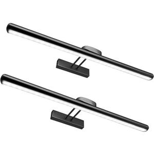 24.4" Wireless Picture Lights, Rechargeable Battery Art Display Light with Remote Control, Dimmable/Timer Off Dartboard Light, 3 Lighting Modes Full Metal Painting Display Lights (Black-2Pack)