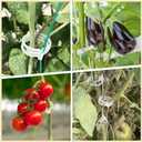 Dalzom 300Pcs Tomato Clips, Plastic Trellis Clips Plant Support Clips, Plant Clips for Support, Grape Vine, Tomato Vine, Vegetables Plants, Garden Clips to Grow Upright Makes Plants Healthier