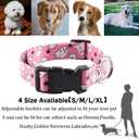 Impoosy2PCS Dog Halloween Collar with Pet Ghost Leash Set Cat Gift Adjustable Dog Cute Collars for Small Medium Large Pets Dogs Cats (X-Lrge, Pink) (XL (19"-26"))