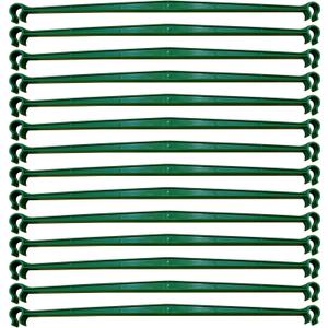 100Pcs Plant Stake Arms for Tomato Cage,11.8" Garden Stake Connectors with 2 Adjustable Buckles,Expandable Trellis Connectors Attach 11mm Diameter Plant Stakes for Climbing Plants Vegetables