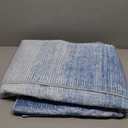 Carvapet 3x5 Blue Small Rugs for Living Room Bedroom Dorm, Washable Low Pile Ombre Carpet with Rubber Backing, Foldable, Non Slip Thin Area Rug, Ultra Soft