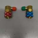 134a Quick Coupler, AC R134a Adapter Fittings Quick Connector, 1/4" SAE Male Flare High/Low A/C Freon Manifold Gauge Hose Conversion Kit