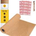 Honeycomb Packing Paper for Moving -12 In x 65 Ft, Shock Proof Brown Wrapping Paper Roll for Shipping With 20 Fragile Stickers & 100Ft Jute Twine -Sustainable & Recyclable Moving Bubble Packing Roll