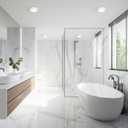 Westinghouse 6133700 Makira Traditional One-Light, 6 Inch 11 Watt Dimmable LED Indoor/Outdoor Surface Mount Fixture with Color Temperature Selection, White Finish, Frosted Acrylic Shade