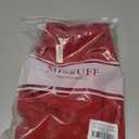 Missufe Women's V Neck Ruffle Short Sleeve Bodycon Summer Casual T Shirt Dress (Red, M)