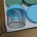 DRKIO 12 Pack Glass Baby Food Storage Containers - 4 Oz Baby Food Jars with Lids Baby Food Maker Microwave Dishwasher Freezer Safe 100% Leak Proof BPA Free Reusable