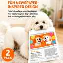 2-Pack Indestructible Newspaper Dog Toy, Crinkle Dog Toy for Dogs, Durable Bite Resistant Interactive Pet Toy, Washable Crackle Chew Toy for Indoor Play, Training and Enrichment