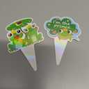 Frog Cupcake Toppers Frog Birthday Cake Decorations Green 48Pcs Frog Animals Cupcake Picks Frog Theme Party Decorations for Fairy Tale Frog Prince Party Supplies