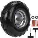 145/70-6 Tires, Mini Bike Front Wheels Rims and Tires Assembly Kit Compatible with Coleman CT100U CC100X Baja DB30 Motovox MBX10 MBX11 Monster Moto 80 105cc Minibike Go Kart Parts V-Tread Tire