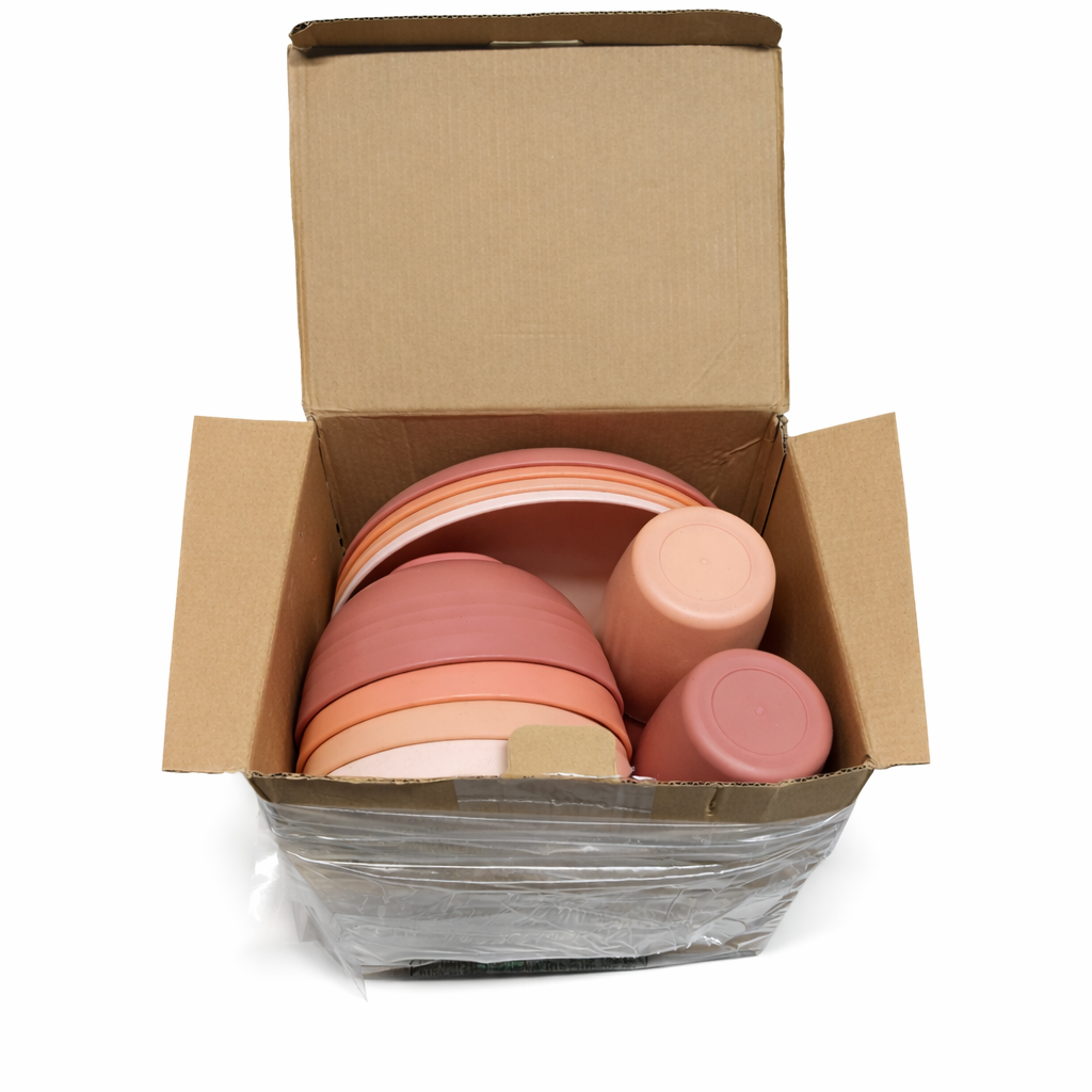 48 Pcs Dinnerware Sets, Unbreakable Plates and Bowls Sets, Reusable Dinnerware Sets for 4 People, Travel Camping Picnic Home Party Cutlery Set, Dishwasher Microwave Safe Dishes 