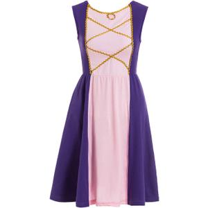 Waruila Women Tangled princess dress Party Purple Victorian Dress Princess Costume Women Adult Cosplay Dress (Purple, M)